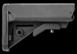 TacFire MilSpec Sopmod Stock AR-15 Black 6061-T6 Aluminum