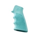 Hogue AR-15/M-16 OverMolded Aqua Rubber Grip with Finger Grooves Cobblestone AquaBlue (15015)