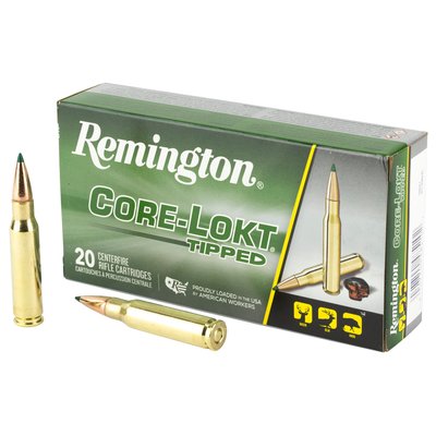 Remington Core-Lokt Tipped 180 Grain 308 Winchester Ammunition 20 Rounds