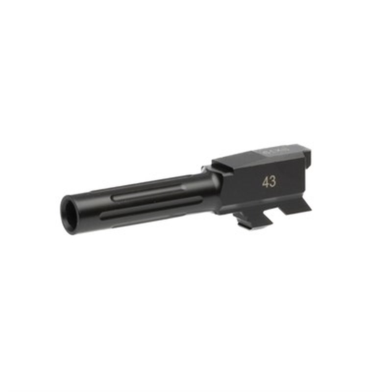 Brownells BRN Fluted Glock 43 Barrel 9mm 3.41 in Non-Threaded Black