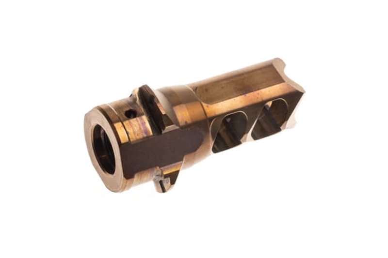 Fortis Manufacturing Slipstream Brake 9mm 1/2x28 Rose Gold Muzzle Device