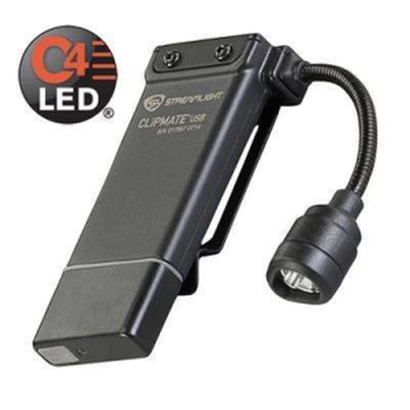 Streamlight ClipMate USB-Light Black White Red LED Light
