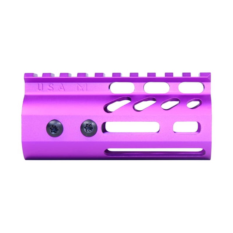 Guntec USA 4in Ultra Lightweight Thin M-LOK System Handguard w/ Monolithic Top Rail