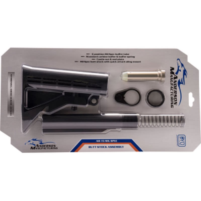 Anderson 6 Position Mil-Spec Carbine Buttstock Kit - G2-J431-A000-0P