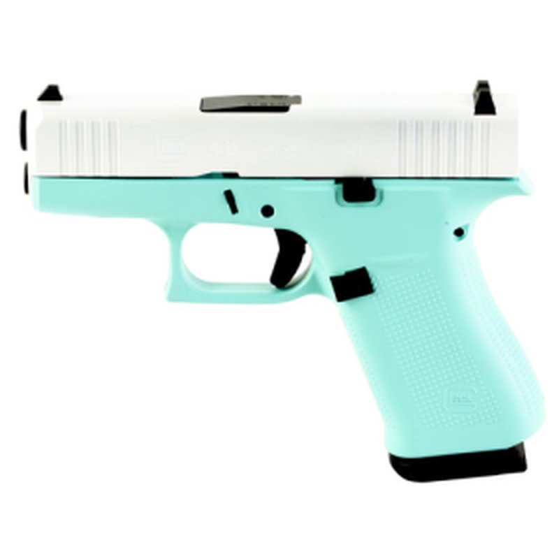 Glock G43X 9mm Pistol 3.41 in Barrel Skydas Robin's Egg Blue Slide