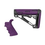 Hogue AR-15/M-16 Kit w/ Mil-Spec Buffer Tube Purple Beavertail Grip & Collapsible Stock