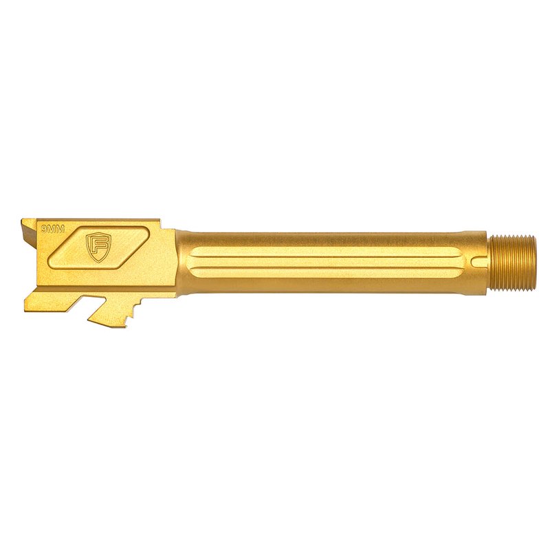 Fortis Glock 19 9mm Match Grade Threaded Barrel TiN Gold FM-G19-TB-TiN