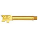 Fortis Glock 19 9mm Match Grade Threaded Barrel TiN Gold FM-G19-TB-TiN
