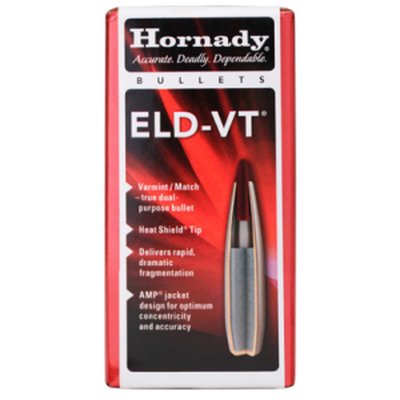 Hornady 22 Cal .224 69gr ELD-VT Heat Shield Tip Bullets (100)