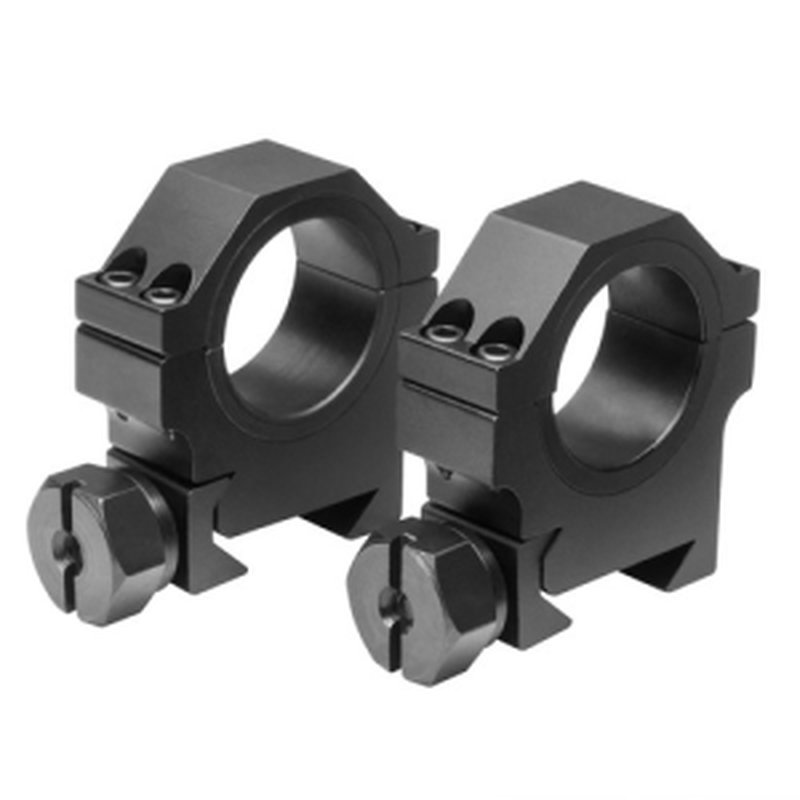 NCSTAR 30MM HEAVY DUTY WEAVER RINGS - Black with 1IN INSERTS