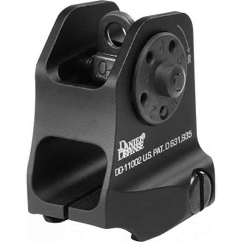 Daniel Defense 1906411002 Rock and Lock A1.5 Rear Sight Fixed Black Hardcoat Anodized for AR-15