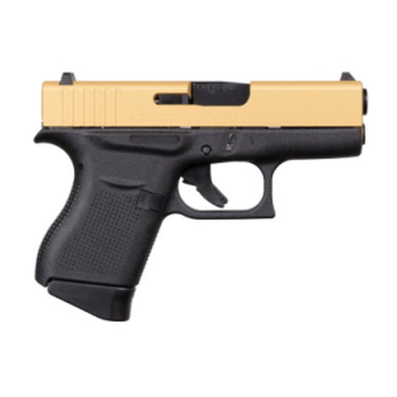 Glock G43 9mm 3.4in Barrel 6rd Gold Cerakote Finish