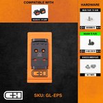 C&H Precision GLEPS V4 MOS Adapter Plate for Holosun EPS Pattern - Black