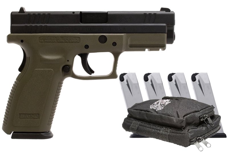 Springfield Armory XD-9 Gear Up Package 9mm 4in OD Green Semi-Automatic