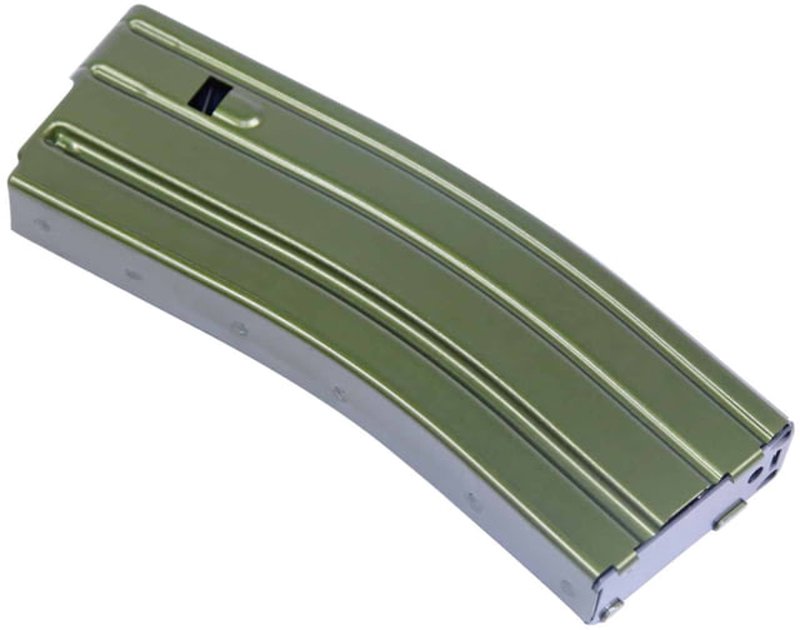 Guntec USA AR-15 Magazine 5.56 NATO 30 Round Anodized Green Anti-Tilt Follower