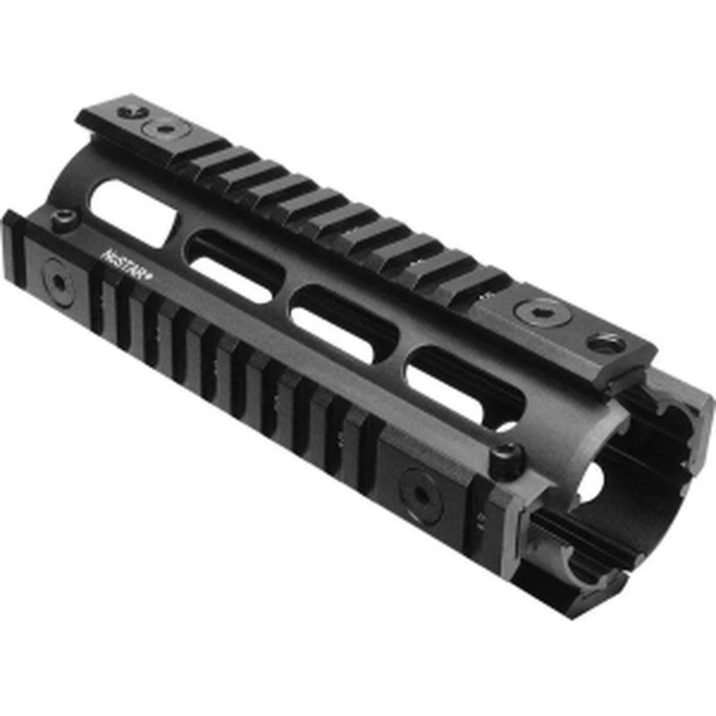 NcStar MAR4S Quad Rail AR-15 Handguard Black Hardcoat Anodized Aluminum 6.7in