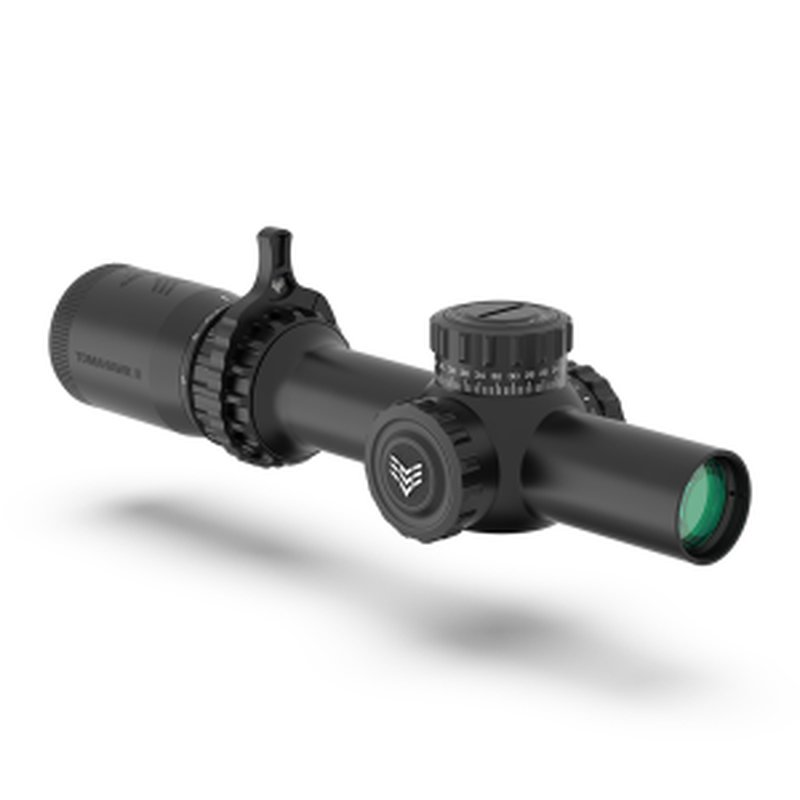 Swampfox Tomahawk II Rifle Scope 1-6x24 30mm SFP BFO Red Illum Black