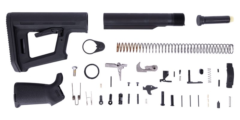 PSA Guardsman-15 MOE PR Lower Build Kit, Black