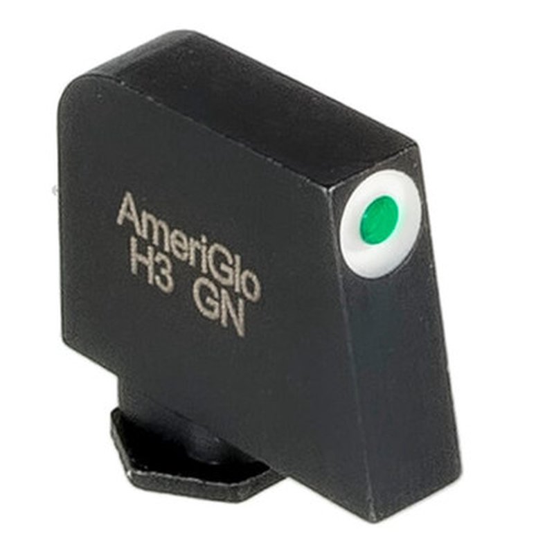 AmeriGlo Classic Green Tritium White Outline Front Sight for Glock 0.125"