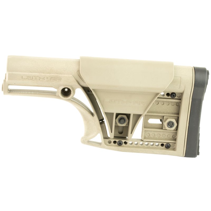 Luth-AR MBA-1 Fixed Rifle Buttstock with Adjustable Cheek Piece FDE for AR-15/AR-10