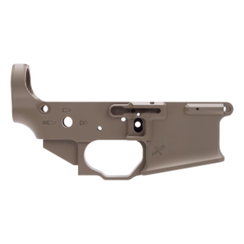 Sons of Liberty Gun Works Forward Controls Design Billet Ambi AR-15 Lower Receiver - FDE Cerakote