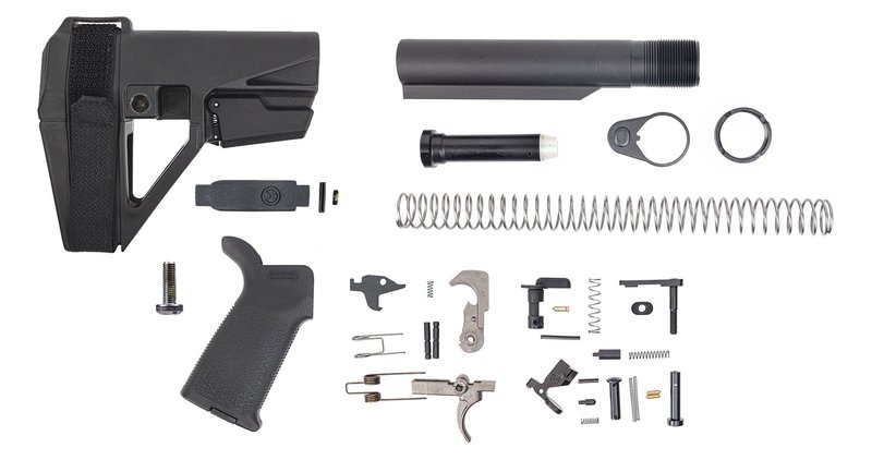 PSA SBA5 MOE EPT Pistol Lower Build Kit, Black
