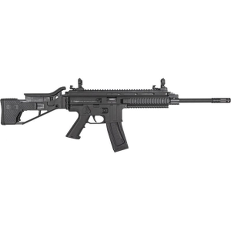 Blue Line Solutions / Mauser M-15 Semi-Automatic Rifle 16.5\" Barrel .22LR 22 Round Mag, Side Folding Stock W / Adjustable Riser, Black  - Mfg #4150013