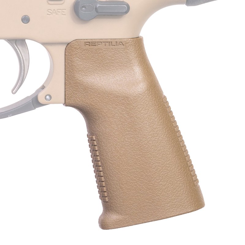 Reptilia CQG-NB Grip (No Beavertail) AR-15/SR-25 Pistol Grip - FDE Tan