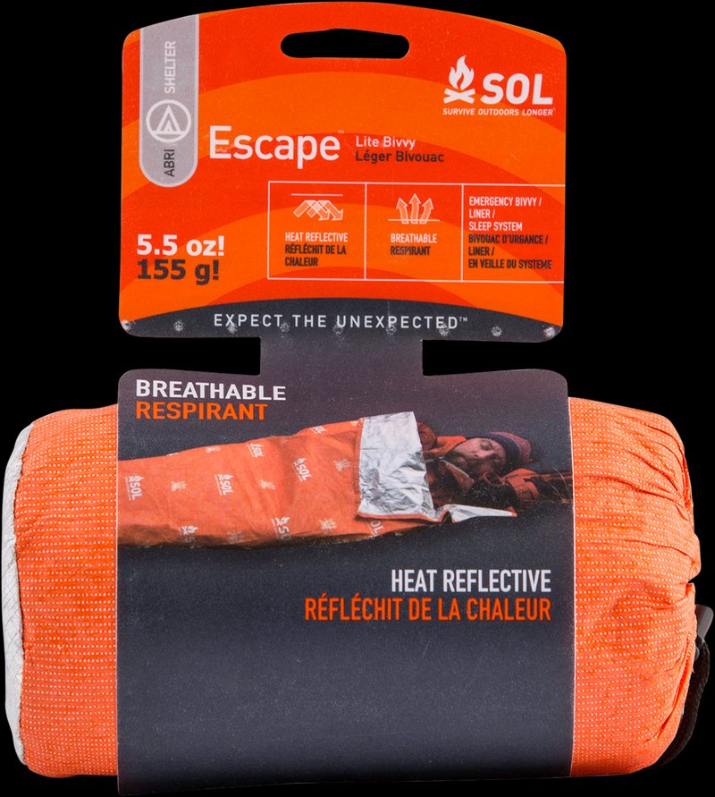 Survive Outdoors Longer Escape Lite Bivvy Orange Waterproof Heat Reflective