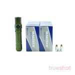 True Shot Ammo Bundle: OD Green Olight Warrior 3S High Beam Flashlight + 500 Rounds 9mm Ammo