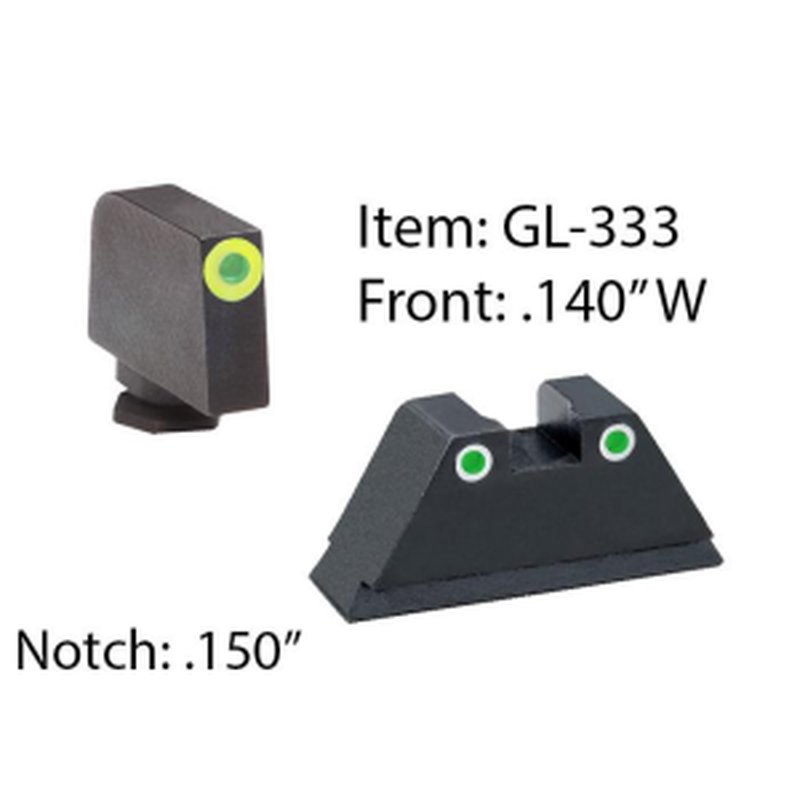 Amerigo Custom Tall Suppressor-Height Sight Set Glock (Except 42/43)