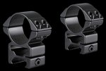 Hawke Sport Optics Match Mount 30mm 2-Piece Weaver High Scope Rings Matte Black Aluminum
