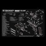 TekMat TEKR17RUGERLC9 Cleaning Mat for Ruger LC9, Black/White Rubber 11x17
