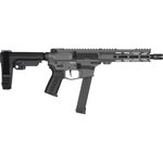 CMMG 99A3B0FTNG Banshee MKGS 33+1 8" Black Nitride Medium Taper Threaded Barrel, EML 7" M-LOK Handguards, Tungsten Cerakote Aluminum Picatinny Rail Receiver, CMMG Zeroed Grips