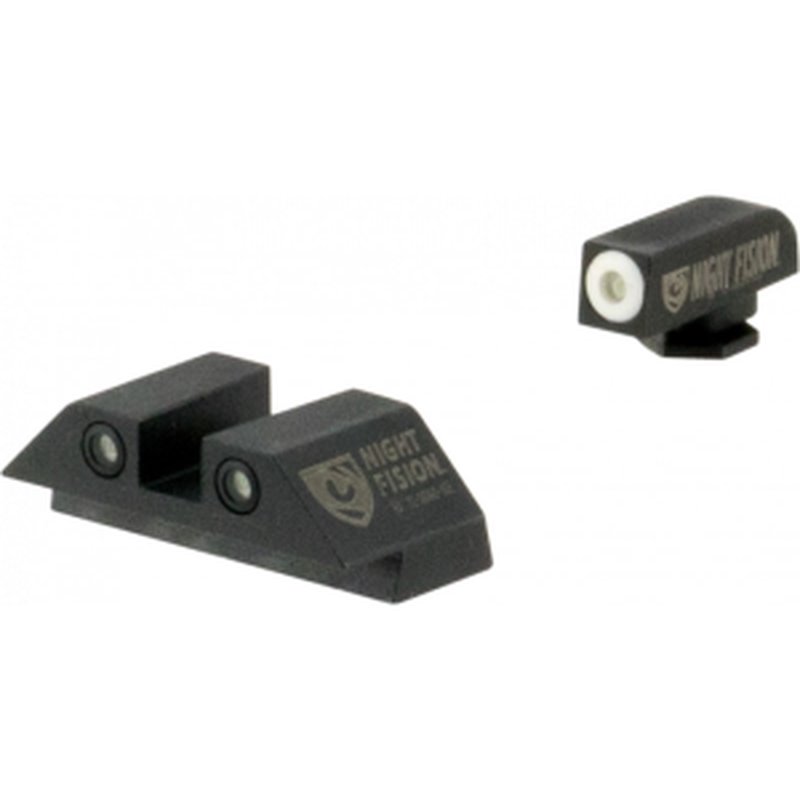 Night Fision Perfect Dot Tritium Night Sight Set for Glock - Square Notch