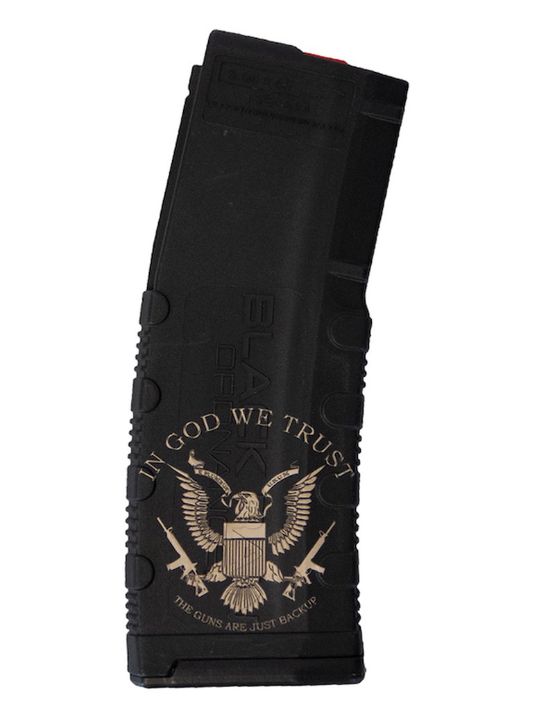 Black Rain Ordnance BRO 30RDMAG 30-Round Magazine In God We Trust BROMG30GODSGN