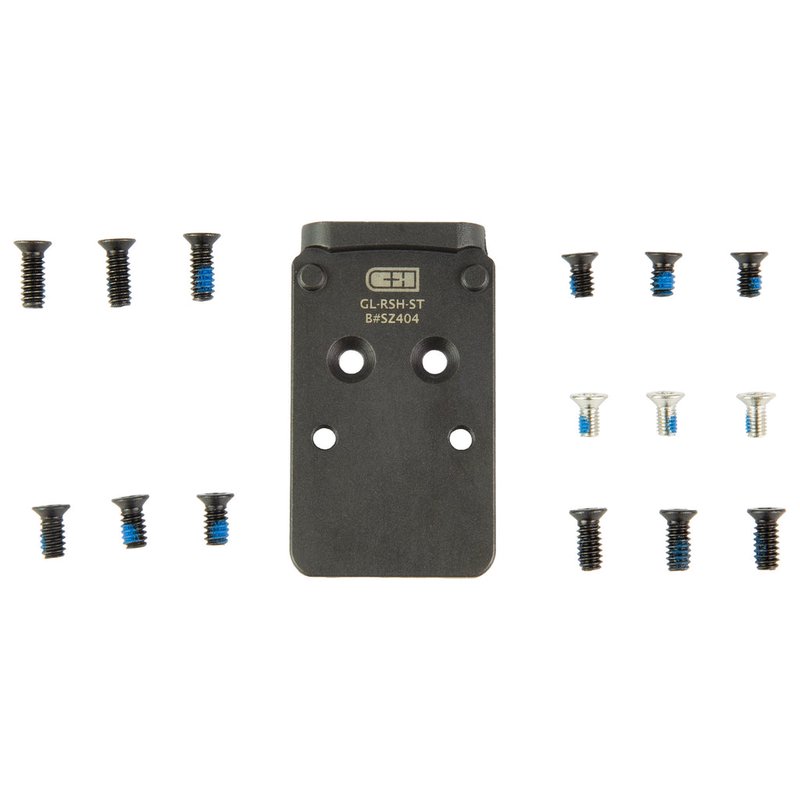 C&H Precision GL-RSH-ST Glock MOS Adapter Plate Gen 4/5 for RMR SRO & Holosun