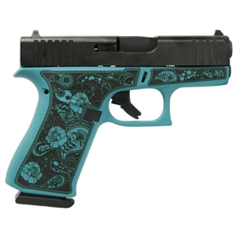 Glock G43X 9mm Pistol 3.41in Barrel Tiffany Rose Black