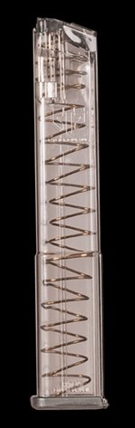 ETS Group SMKGLK18G2 31-Round 9mm Glock 18 Magazine Smoke Translucent Polymer