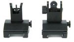 TacFire IS002 AR-15 Low Profile Flip-Up Iron Sight Set (Black Anodized)