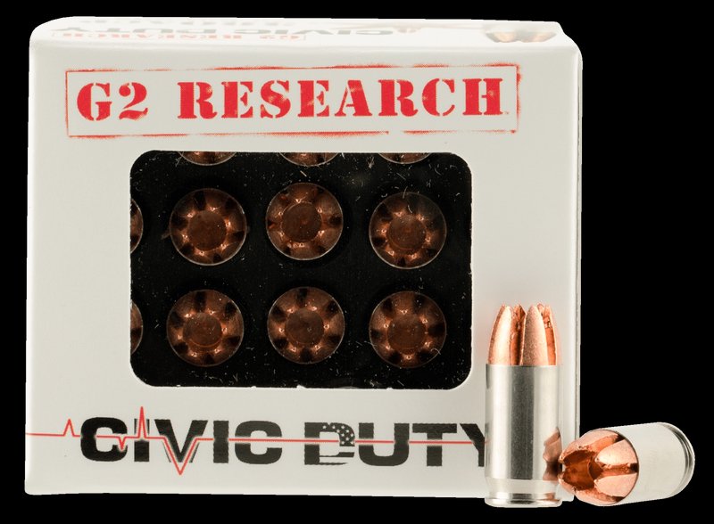 G2 Research Civic Duty .380 ACP 64 Grain Copper Expansion Ammo (20 Rounds)