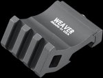 Weaver 99671 Offset Rail Adapter for Picatinny, 0 MOA, Matte Black