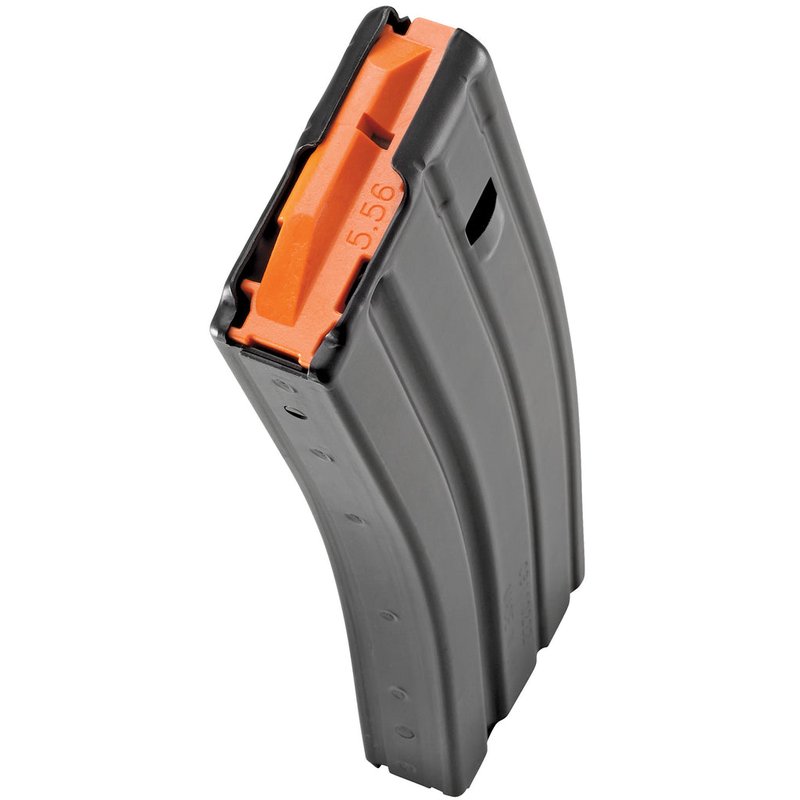 DURAMAG AR-15 30-Round Aluminum Magazine 5.56 NATO .223 Rem Orange Follower