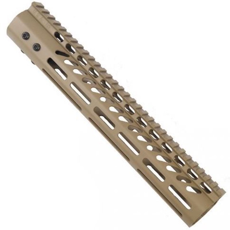 Guntec USA .308 Caliber Ultra Lightweight Thin M-LOK System Free Floating Handguard w/Monolithic Top Rail