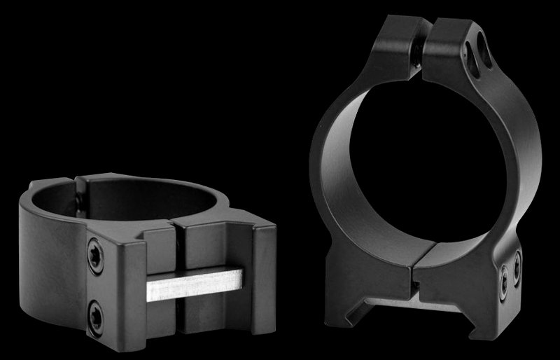 Warne Maxima 30mm Low Fixed Steel Scope Rings Matte Black Weaver Picatinny 213M