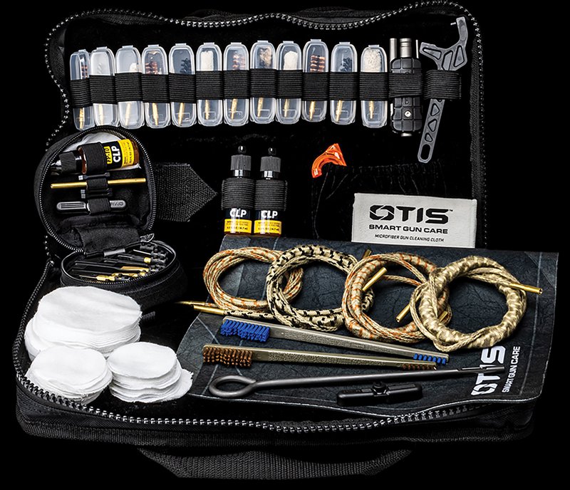 Otis Elite Pistol Cleaning Kit Breech-to-Muzzle Ripcords Brushes Mat