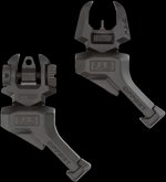 FAB Defense Offset Flip-Up Front & Rear Backup Sights FXFRBSOSB for AR-15 Black