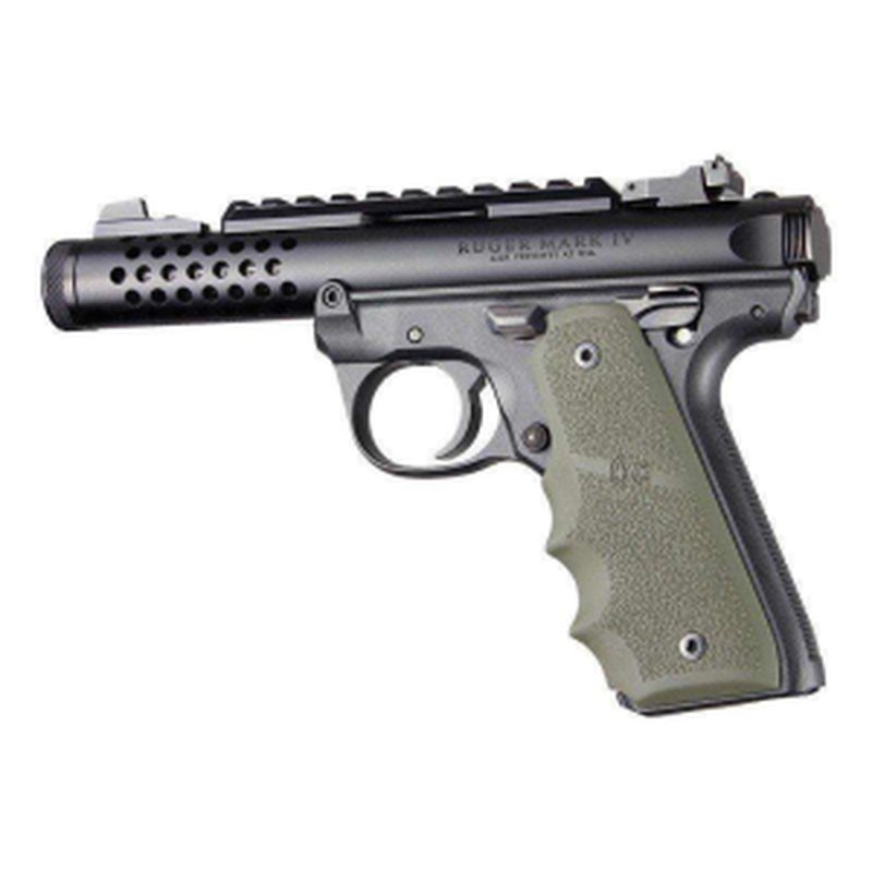 Hogue Ruger 22/45 MKIV Rubber Grip with Finger Grooves OD Green