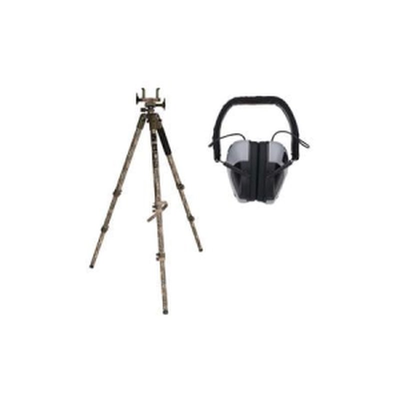 Bog Pod DeathGrip Aluminum Shooting Tripod With Electronic Muffs