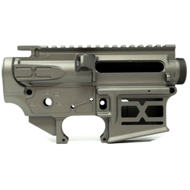 Faxon X-Tra Lite AR-15 Receiver Set Titanium Cerakote Stripped Upper & Lower